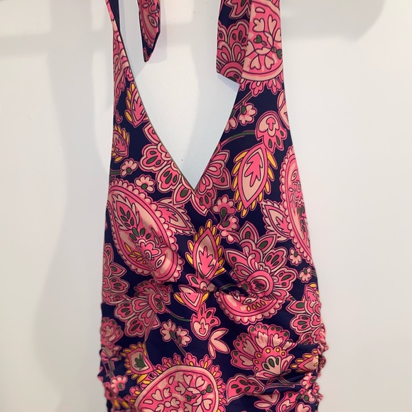 Boden Levanzo Ruched Halter Swimsuit fiesta multi color paisley Size US 6R - Picture 5 of 12